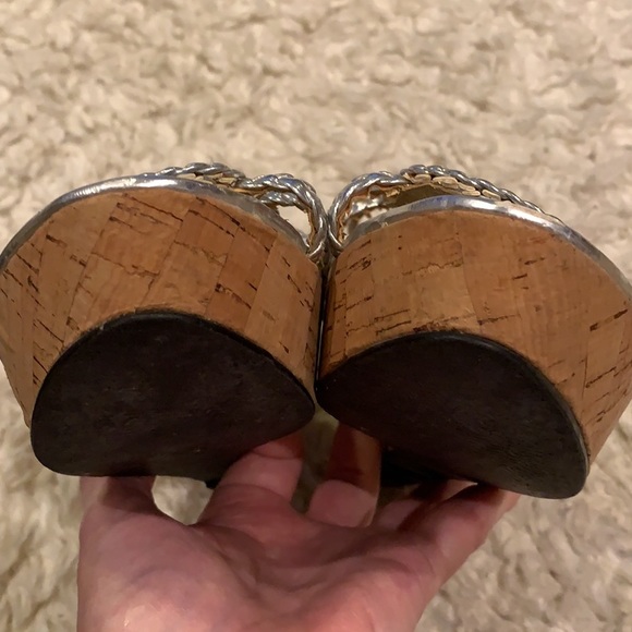 Via Neroli Cork Wedge Heels - Picture 7 of 11